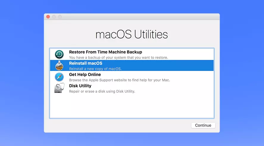 Image: Le mode récupération : Utilitaires macOS
