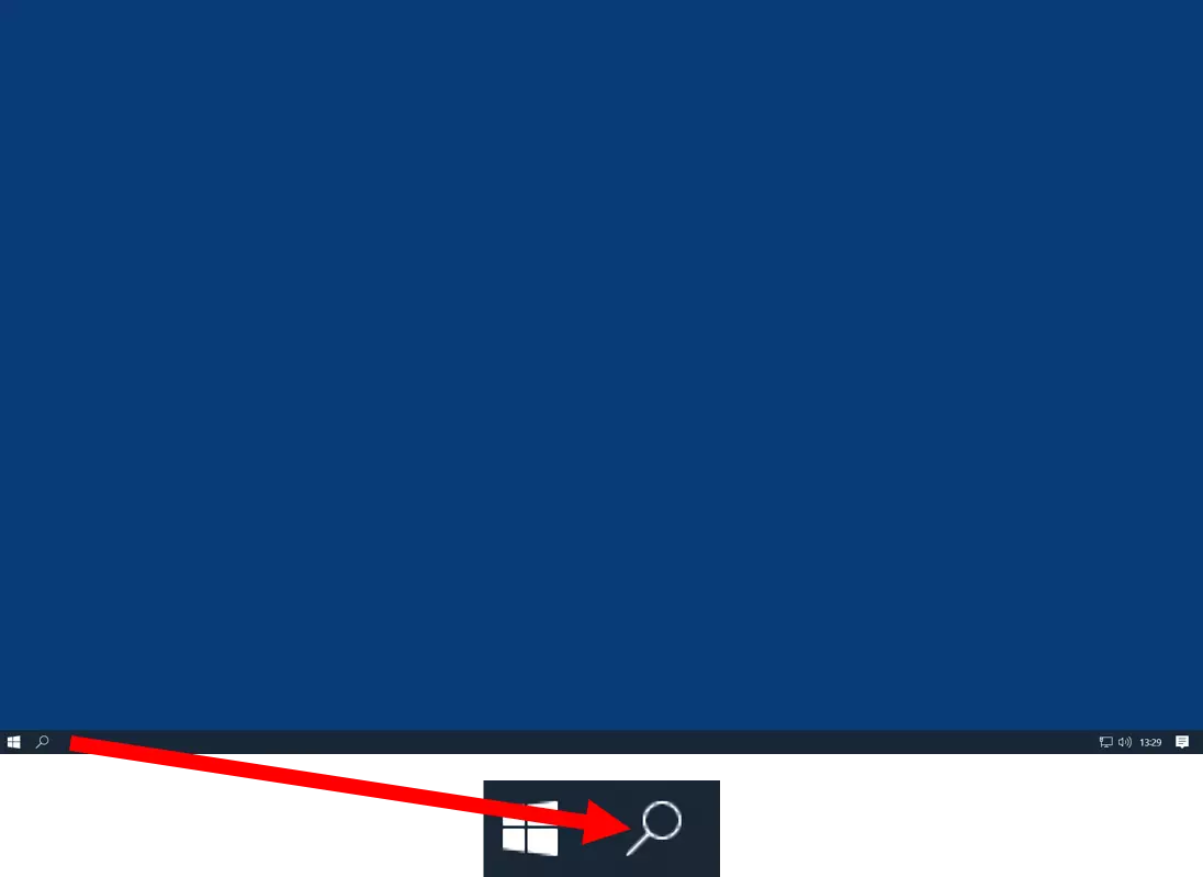Windows 10 : bouton de la fonction recherche