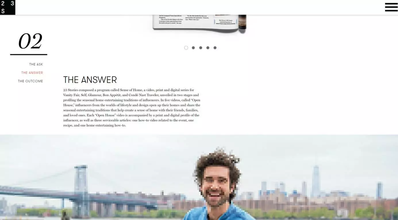 Image: Screenshot d’un advertorial sur le site de 23 stories